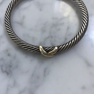David yurman cable bracelet with X